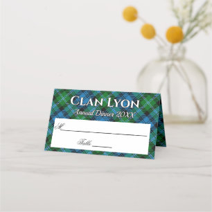 Tarjeta De Asiento Clan Estatalmente Lyon Tartan Motto