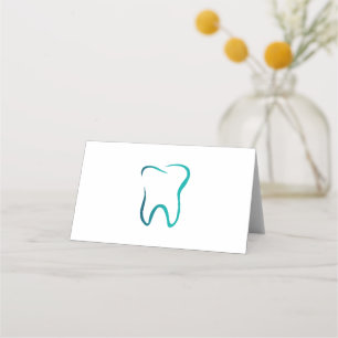 Tarjeta De Asiento Clínica Dentist de imagen dental en blanco