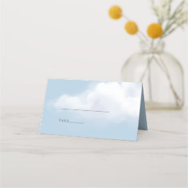 Tarjeta De Asiento Cloud 9 Blue Baby Shower Place Card