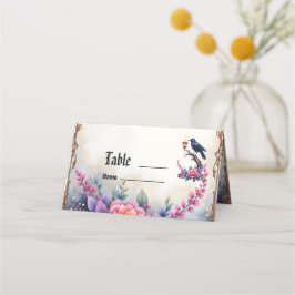 Tarjeta De Asiento Colección de Boda Cuervo Encantado