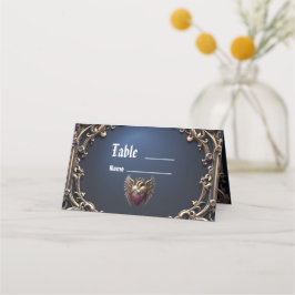 Tarjeta De Asiento Colección de Boda Gótica Victoriana