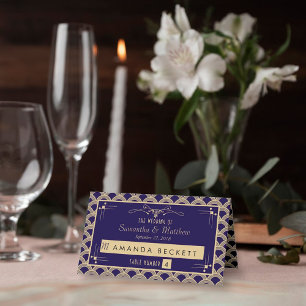 Tarjeta De Asiento Colección de Bodas Art Decó de los años 20