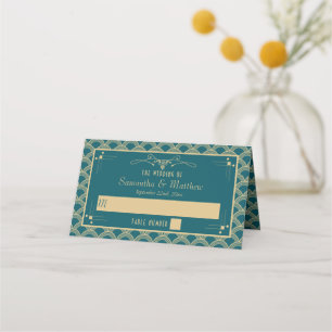 Tarjeta De Asiento Colección de Bodas Art Decó de los años 20