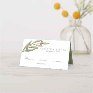 Tarjeta De Asiento Colección de Bodas de bifurcación de aceitunas