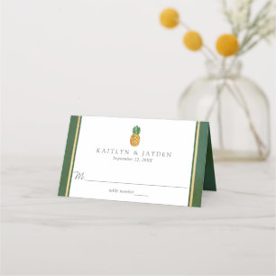 Tarjeta De Asiento Colección de Bodas de piña tropical