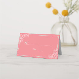 Tarjeta De Asiento Color blanco rosado Número de asiento Lugar de la 