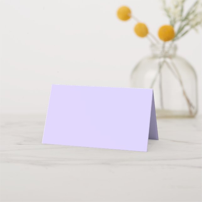 Tarjeta De Asiento Color sólido de lavanda pálida (Anverso)