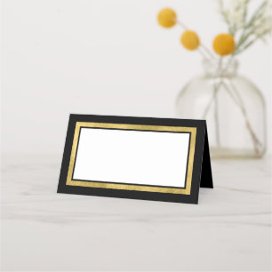 Tarjeta De Asiento Colores personalizados con borde dorado clásico
