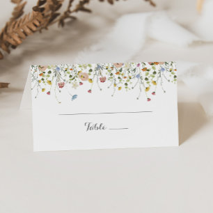 Tarjeta De Asiento Colorida Dainty Wild Flowers Boda Place Card