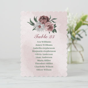 tarjeta de asiento con canela rosa rosa de color b