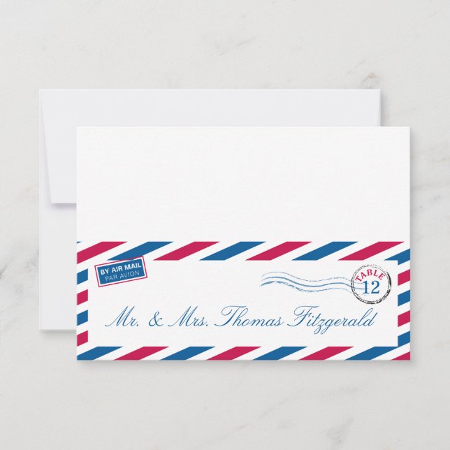 Tarjeta de Asiento con Toldo de Correo Aéreo (Anverso)