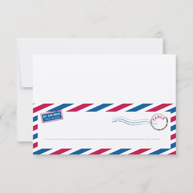 Tarjeta de Asiento con Toldo de Correo Aéreo (Anverso)