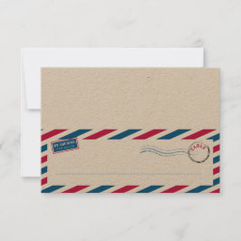 Tarjeta de Asiento con Toldo de Correo Aéreo