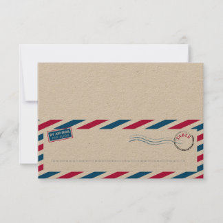 Tarjeta de Asiento con Toldo de Correo Aéreo