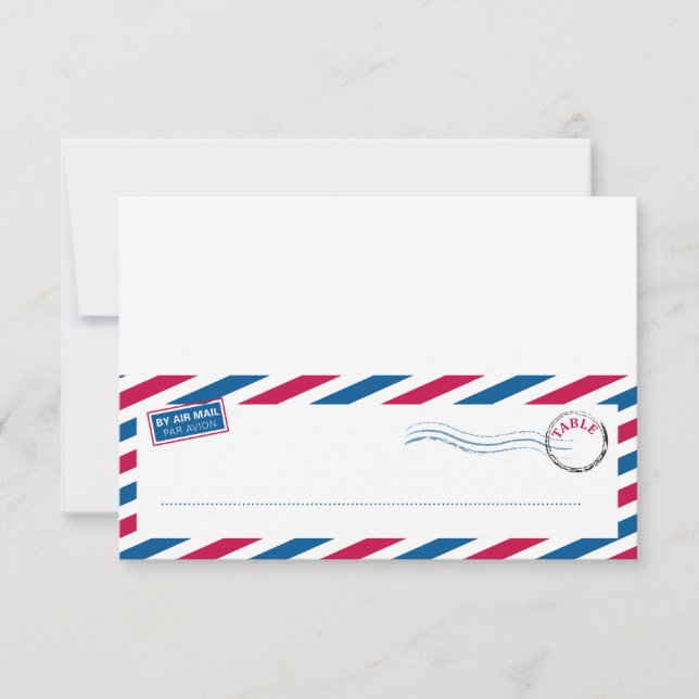 Tarjeta de Asiento con Toldo de Correo Aéreo (Anverso)