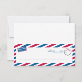 Tarjeta de Asiento con Toldo de Correo Aéreo