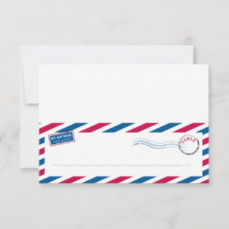 Tarjeta de Asiento con Toldo de Correo Aéreo