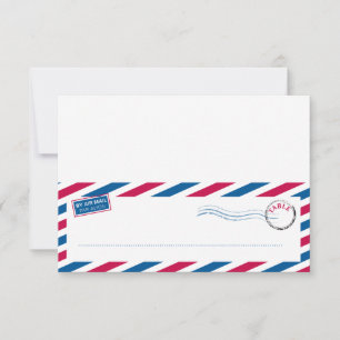 Tarjeta de asiento con ventanilla para Airmail