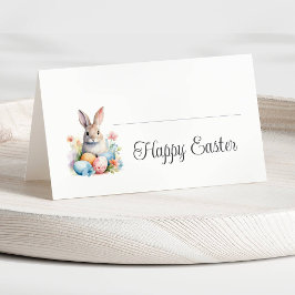 Tarjeta De Asiento Conejito Lindo Brunch Feliz Pascua