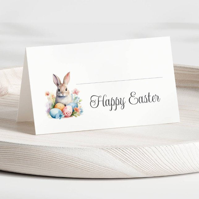 Tarjeta De Asiento Conejo lindo Feliz Brunch de Pascua (Cute Bunny Happy Easter Brunch Place Card)