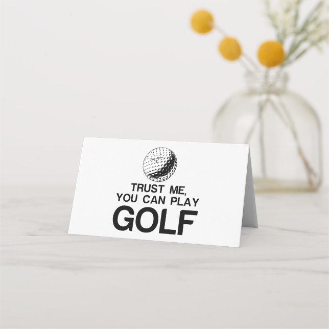 TARJETA DE ASIENTO CONFIANZA EN MÍ, PUEDES JUGAR AL GOLF (Anverso)