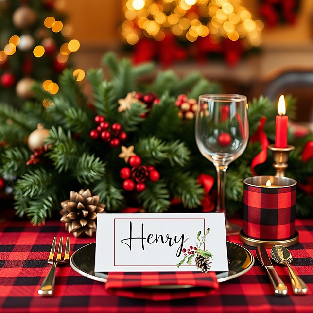 Tarjeta De Asiento Cono de pino y Navidades holandeses (Subido por el creador)