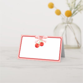 Tarjeta De Asiento Coquette Cherry Blank Food Label o
