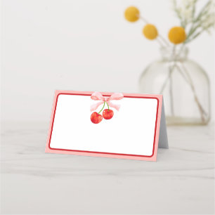 Tarjeta De Asiento Coquette Cherry Blank Food Label o