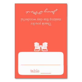 Tarjeta de asiento coral de las sillas Adirondack