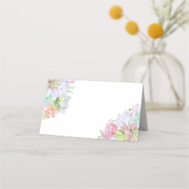 Tarjeta De Asiento Corona de Verdes Suculentos para Despedida de Solt