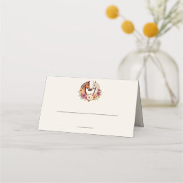 Tarjeta De Asiento Country Western Horses
