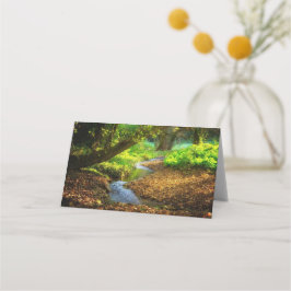 Tarjeta De Asiento Creek forestal Hermoso paisaje natural Foto