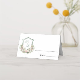 Tarjeta De Asiento Crest Floral Rosa