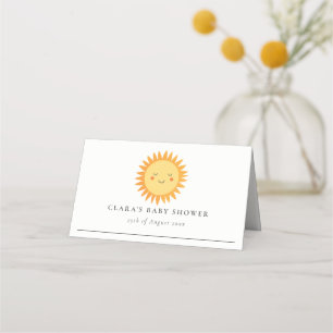 Tarjeta De Asiento Cuidar Nuestro Pequeño Sol Boho Sun Baby Shower