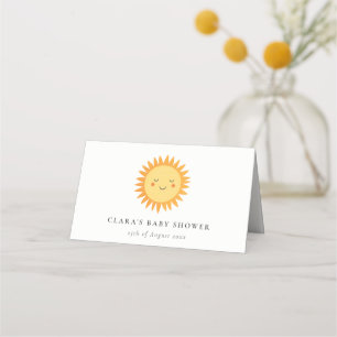Tarjeta De Asiento Cuidar Nuestro Pequeño Sol Boho Sun Baby Shower