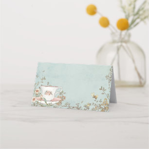 Tarjeta De Asiento Cumpleaños de Wildflower Tea Fiesta