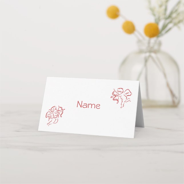 Tarjeta De Asiento Cupid Place Cards (Anverso)