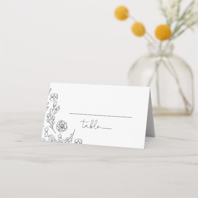 Tarjeta De Asiento Dainty Elegance Boda (Anverso)
