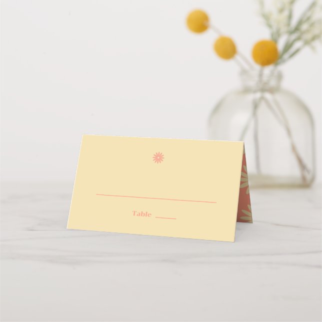 Tarjeta De Asiento Daisy Boda Place Card (Anverso)