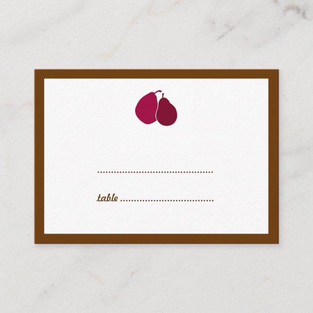 Tarjeta de asiento de acompañamiento de boda de pe (Anverso)