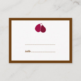 Tarjeta de asiento de acompañamiento de boda de pe