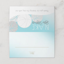 Tarjeta de asiento de baloncesto