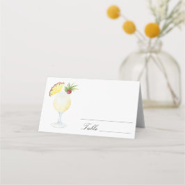 Tarjeta de asiento de boda - Cóctel de Piña Colada