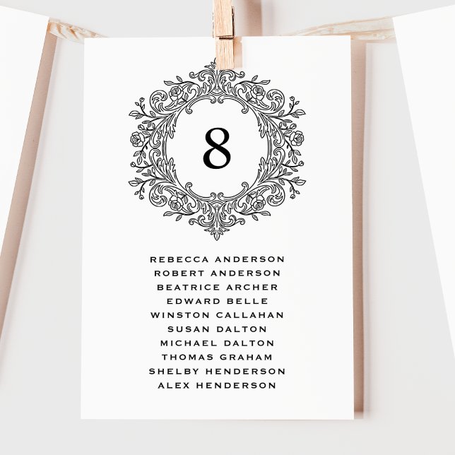 Tarjeta de Asiento de Boda con Escudo de Herencia  (Subido por el creador)