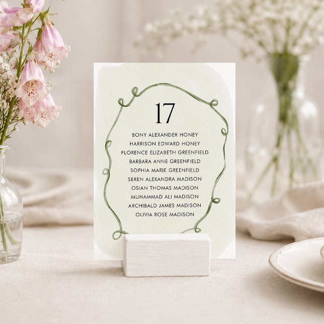 Tarjeta de Asiento de Boda con Vid Botanico (Subido por el creador)