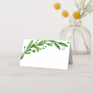Tarjeta de asiento de boda de verano verde Jardín