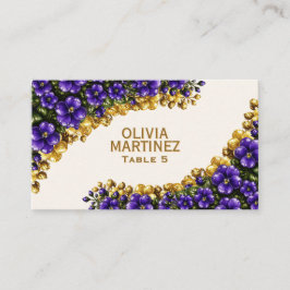 Tarjeta de asiento de boda de Violeta Azul de Illi