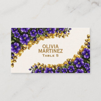 Tarjeta de asiento de boda de Violeta Azul de Illi