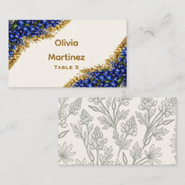 Tarjeta de asiento de boda Texas Bluebonnet