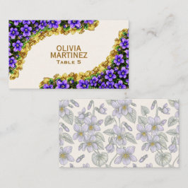 Tarjeta de asiento de boda Violeta de Nueva Jersey